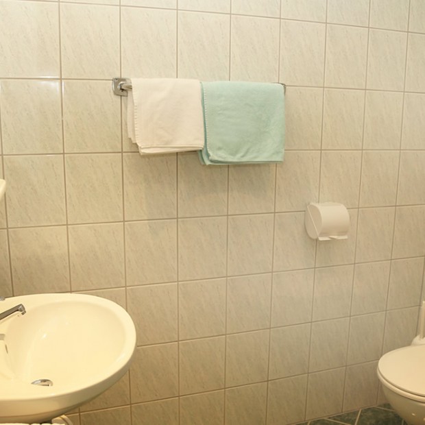 Badezimmer in der Pension Grundnerhof